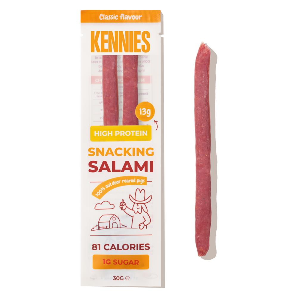Kennies High Protein Salami Snack 30g Gluten Free 30g