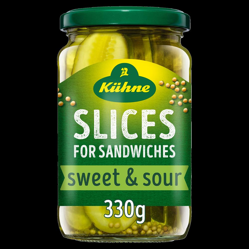 Kuhne Gherkin Sandwich Slices 330g