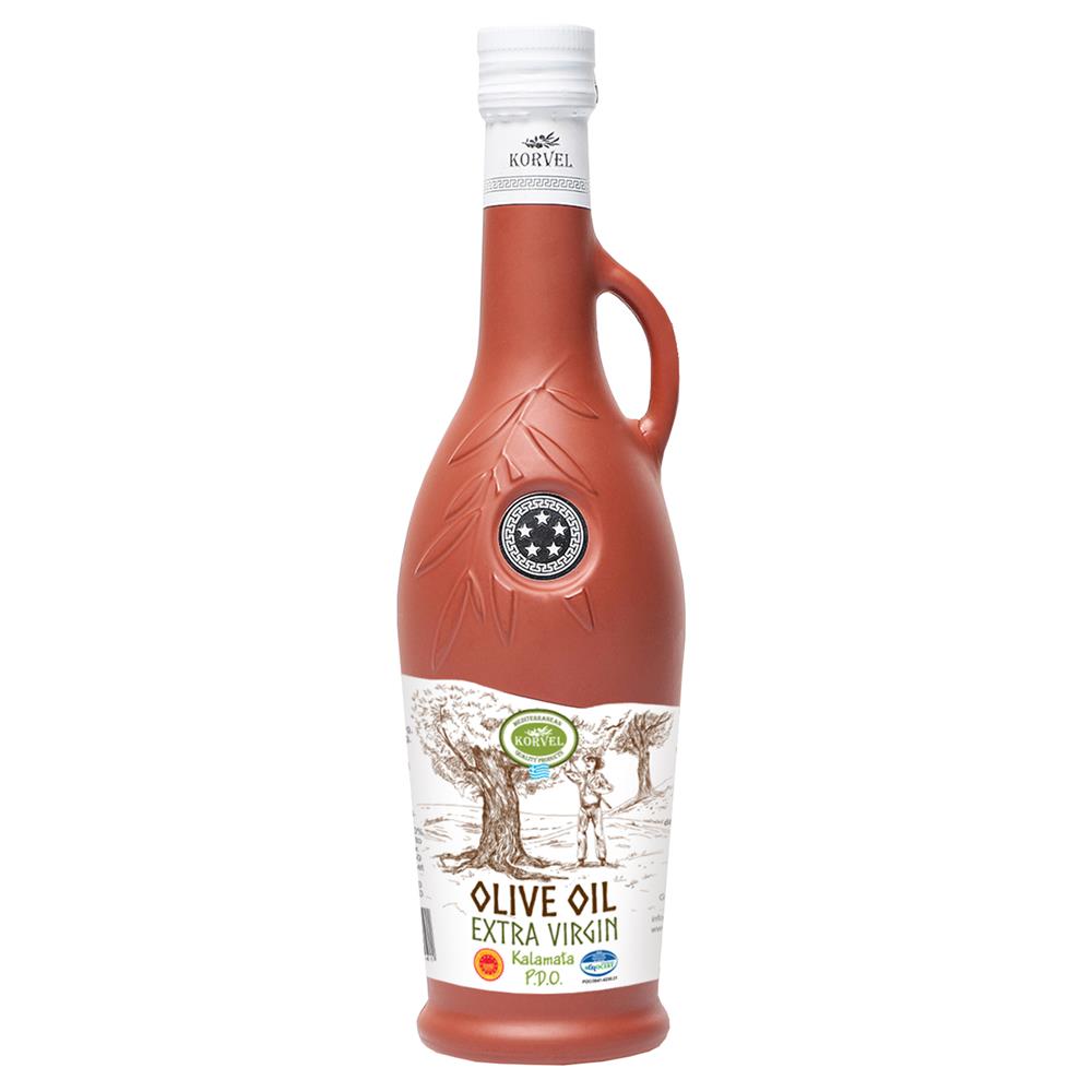 Korvel Greek Extra Virgin Olive Oil PDO Kalamata Amphora 500ml