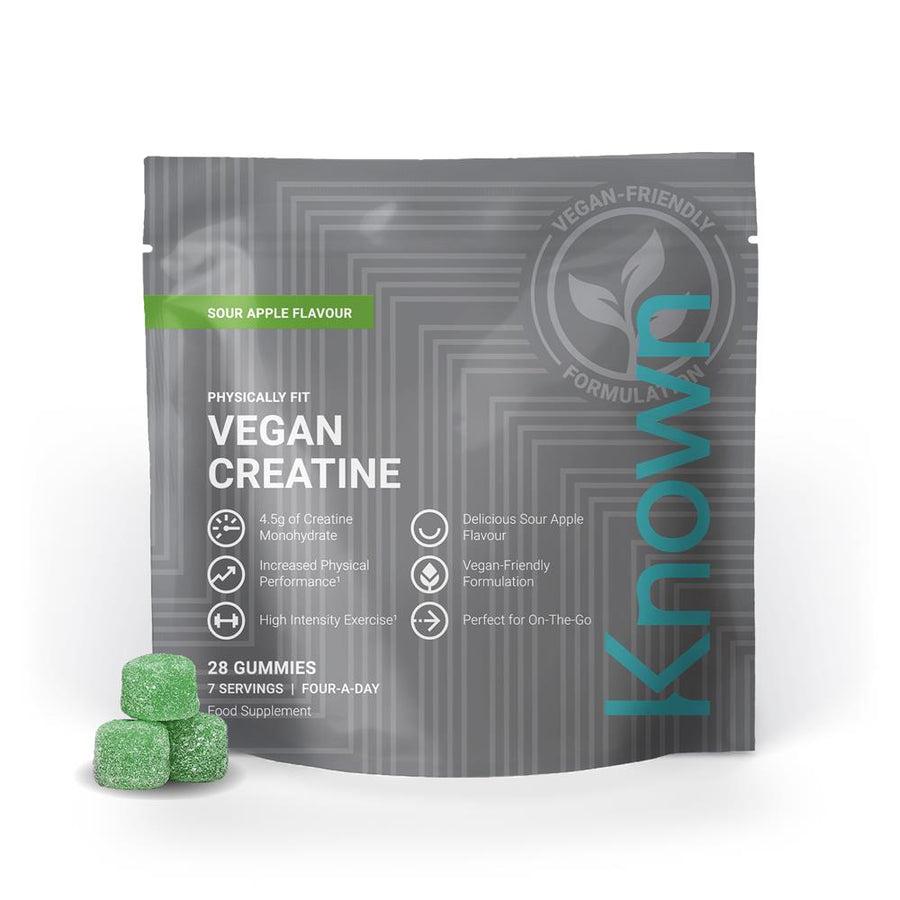 Known Nutrition Vegan Creatine Sour Apple Gummies (Ve) 28 x Pouch