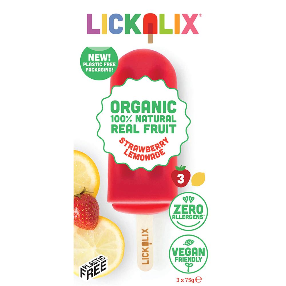 Strawberry & Lemonade Ice Lolly 3x75g