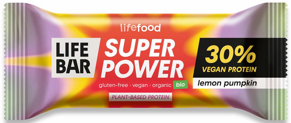 Life Food Organic Lifebar Super Power 30% Protein Lemon
Pumpkin