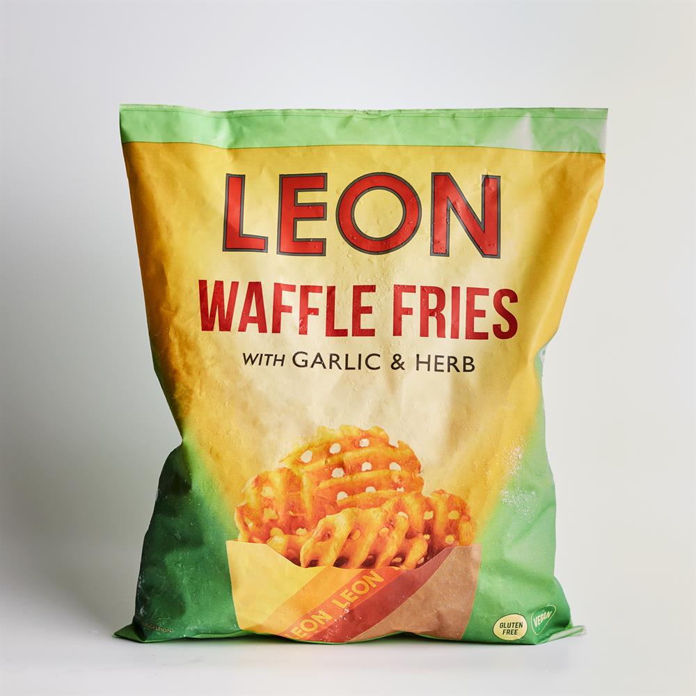 LEON Garlic & Herb Waffle Fries 550g