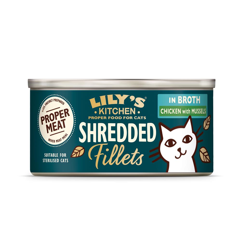 Chicken & Mussels Shredded Fillets Tin 70g