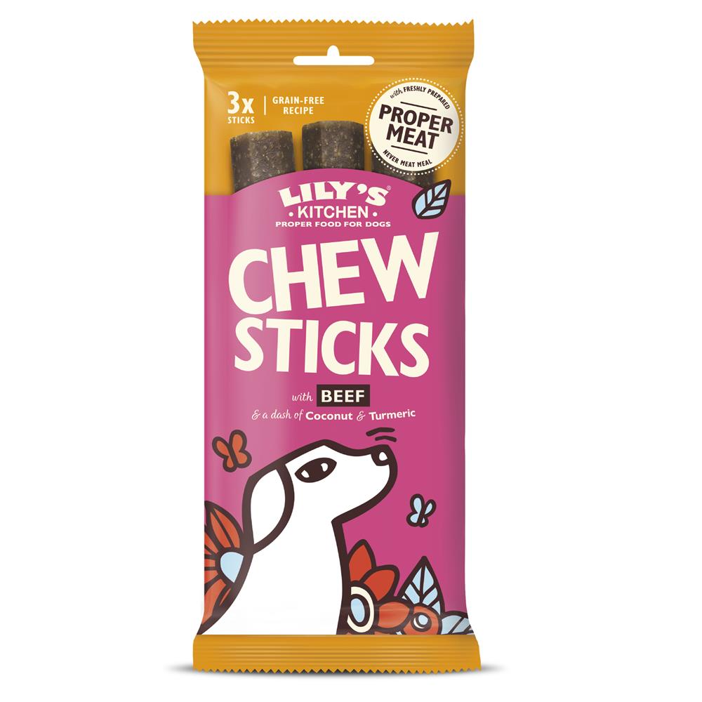 Dog Chew Sticks with Beef Potato Coconut & Turmeric 120g