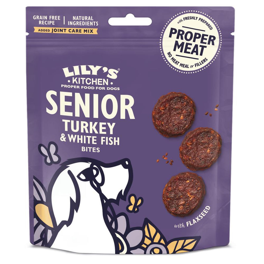 Turkey & White Fish Bites for Senior Dogs 70g