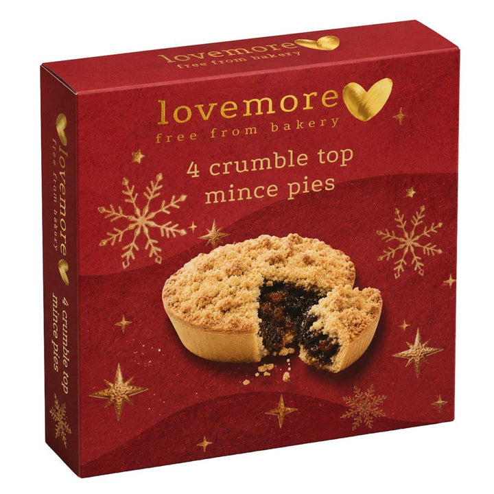 Lovemore Gluten Free 4 Crumble Top Mince Pies 230g