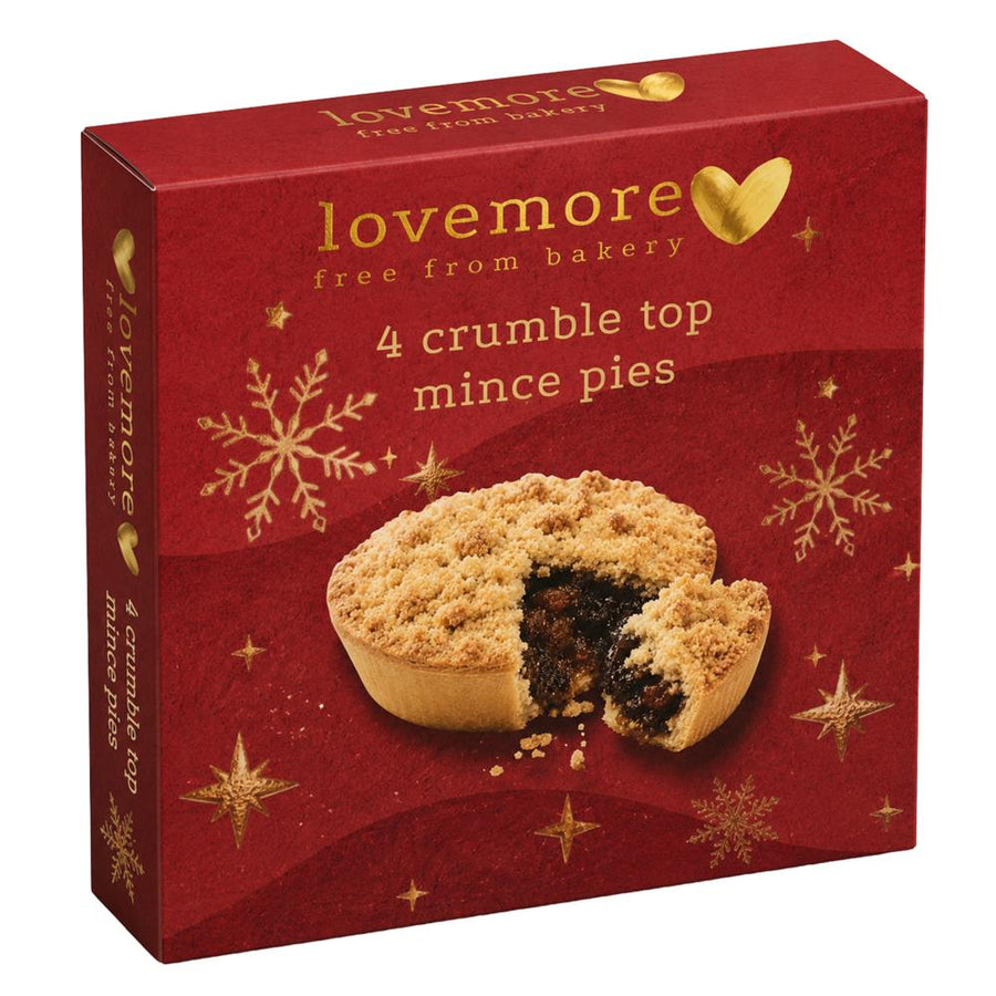 Lovemore Gluten Free 4 Crumble Top Mince Pies 230g