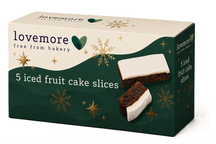 Lovemore 5 Wheat Gluten & Milk Free Iced Fruit Cake Slices 260g