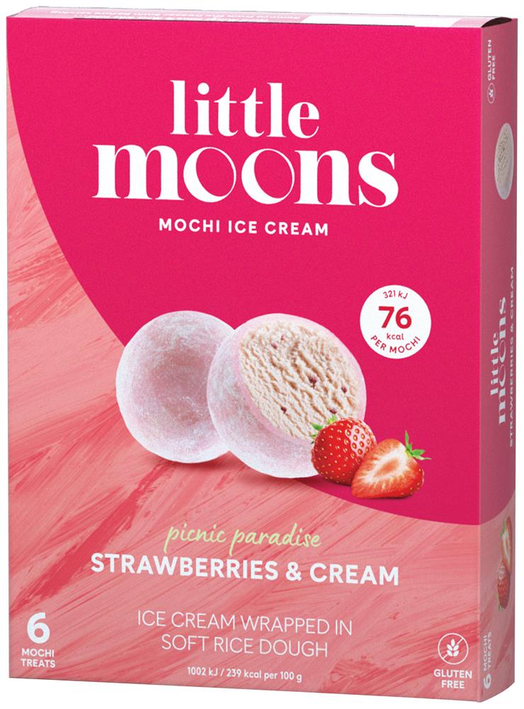 Strawberries & Cream Mochi Ice Creams 6 pack 192g