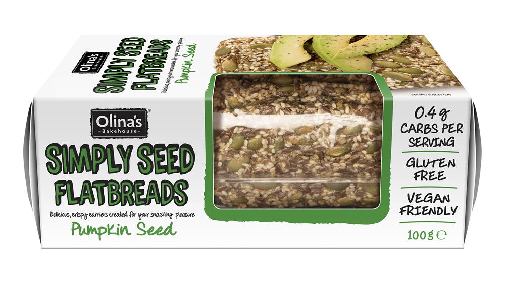 Olina's Gluten Free Pumpkin Seed Flatbreads 100g