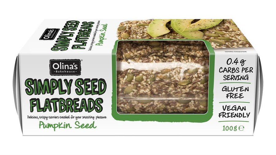 Olina's Gluten Free Pumpkin Seed Flatbreads 100g
