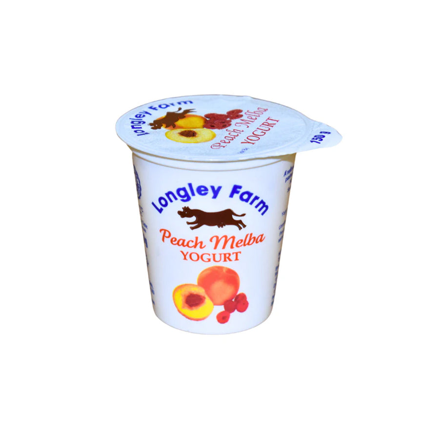 Longley Farm Peach Melba Live Yogurt 150g