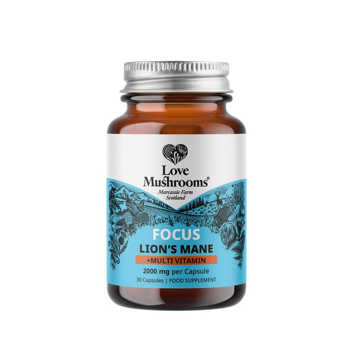 Love Mushrooms Lions Mane + Multivit 2000mg 30 Capsules