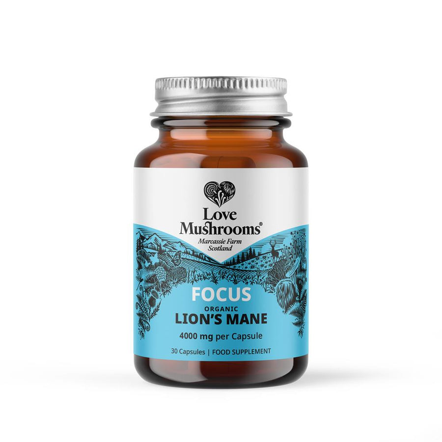 Love Mushrooms Lions Mane Capsules 30 Capsules - 4000mg