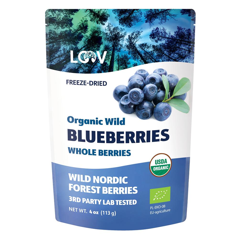 Loov Organic Wild Blueberry Freeze-Dried Whole Berries 113g