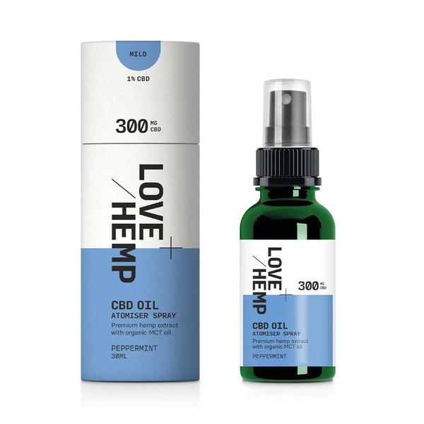 LOVE HEMP CBD Oil Atomiser Spray Peppermint 30ml