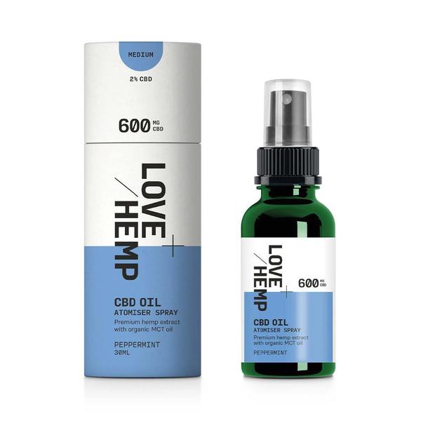 LOVE HEMP CBD Oil Atomiser Spray Peppermint 30ml