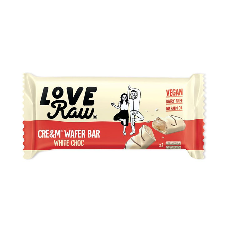 Vegan Cream Filled Wafer Bar White Choc 45g