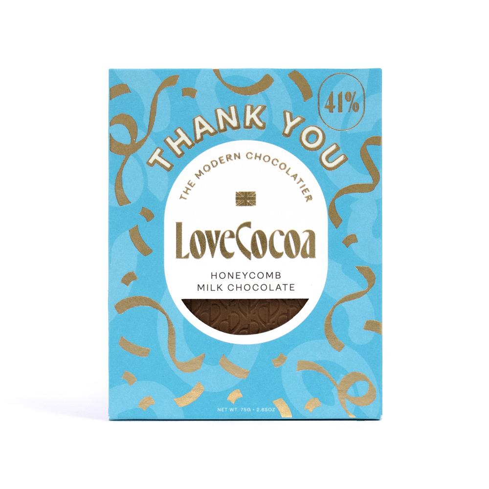 Love Cocoa Honeycomb Thank You Bar 70g