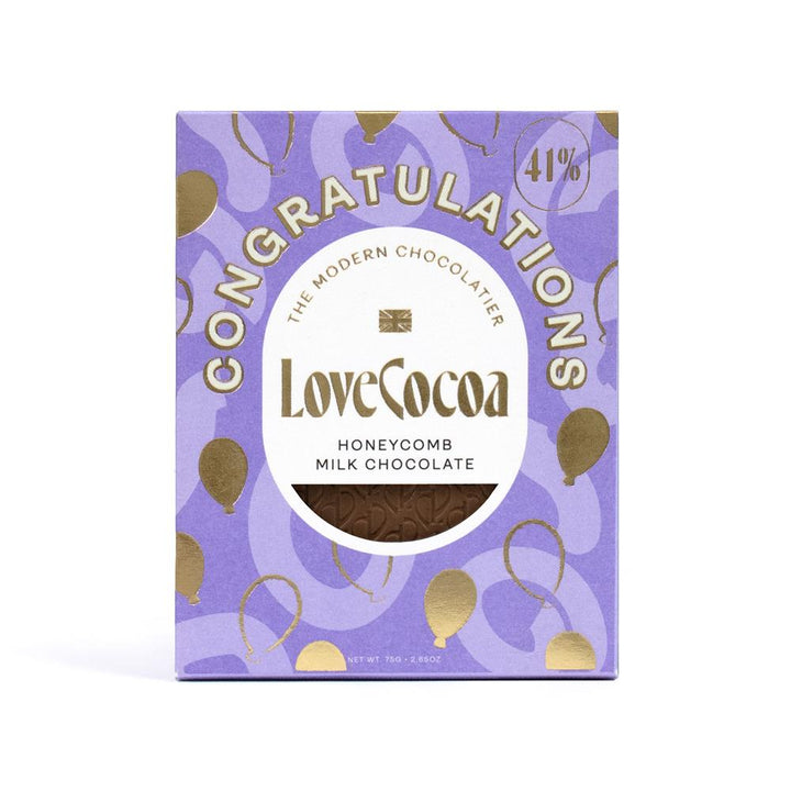 Love Cocoa Honeycomb Congratulations Bar 70g