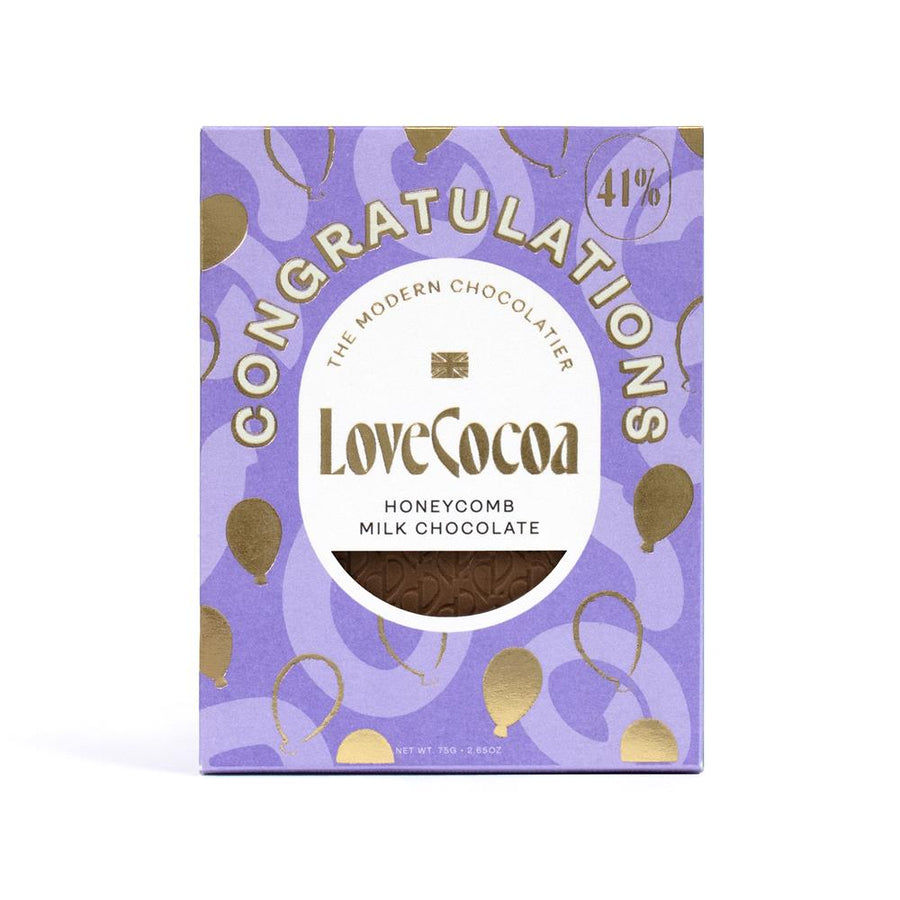 Love Cocoa Honeycomb Congratulations Bar 70g
