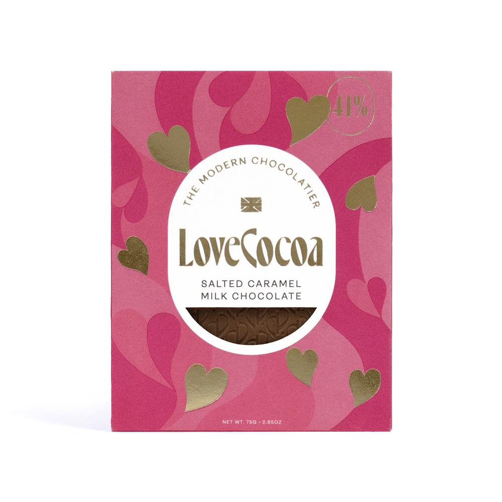 Love Cocoa Salted Caramel Hearts Bar 70g