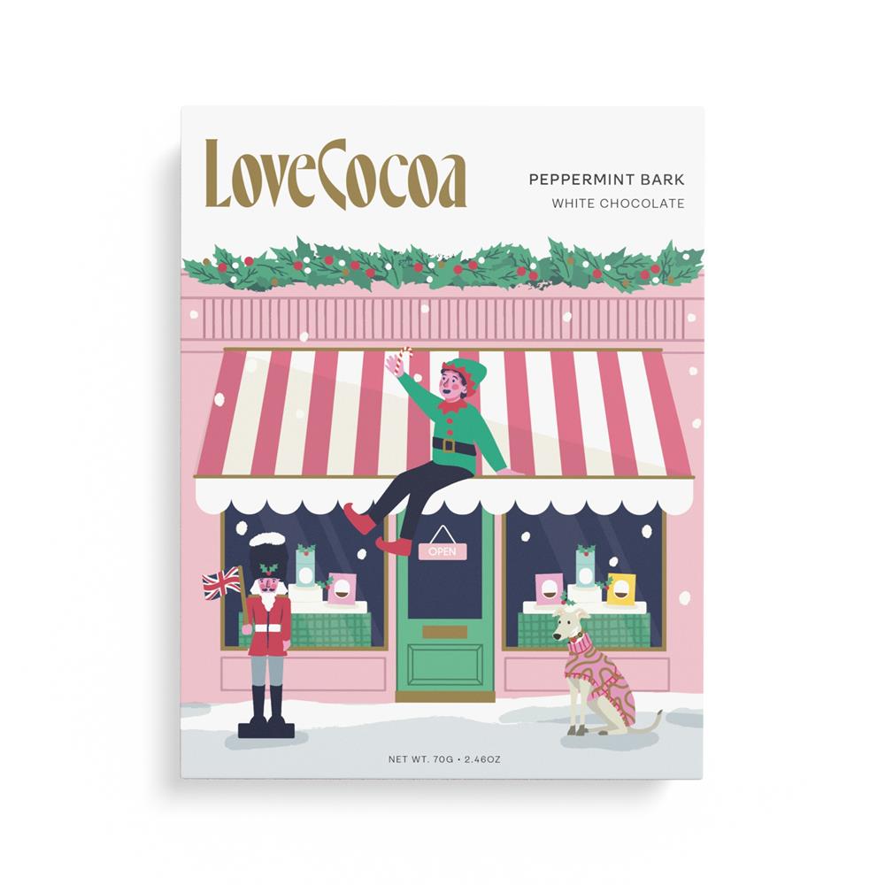 Love Cocoa Peppermint Bark White Chocolate 70g