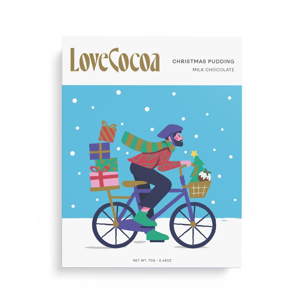 Love Cocoa Christmas Pudding Milk Chocolate 70g