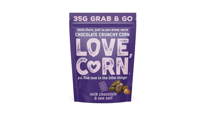 Milk Chocolate & Sea Salt Corn Snack 35g