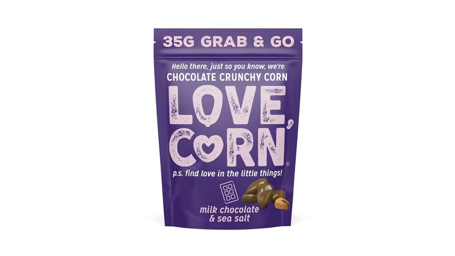Milk Chocolate & Sea Salt Corn Snack 35g
