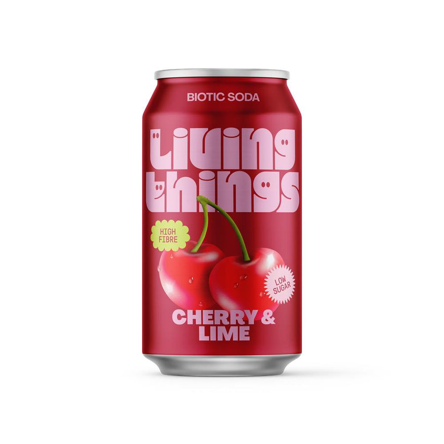 Living Things Cherry & Lime Prebiotic + Probiotic Soda 330ml