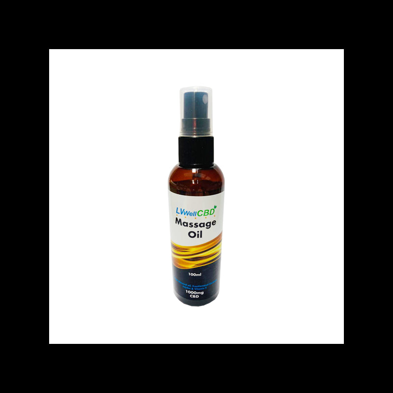LVWell CBD 1000mg Full Spectrum CBD Massage Oil  - 100ml