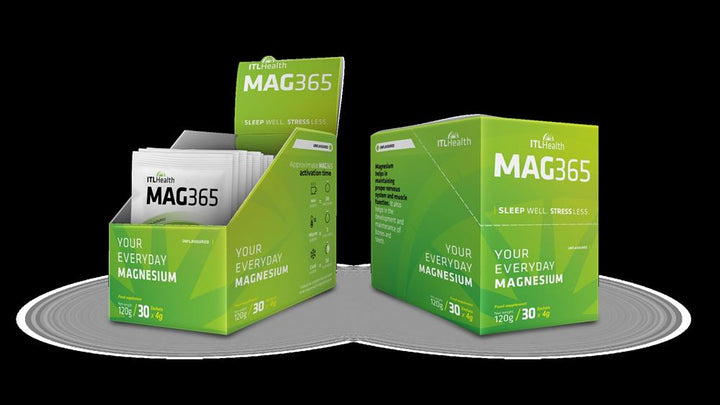 Retail Box of 30 MAG365 Unflavoured Sachets 4g