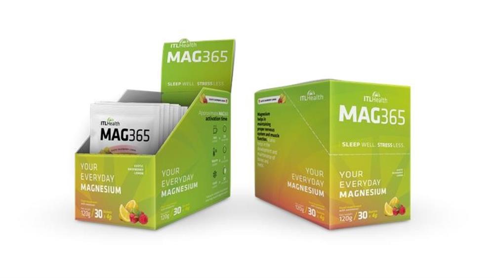 Mag365 Retail Box of 30 MAG365 Rasberry Lemon Sachets 4g