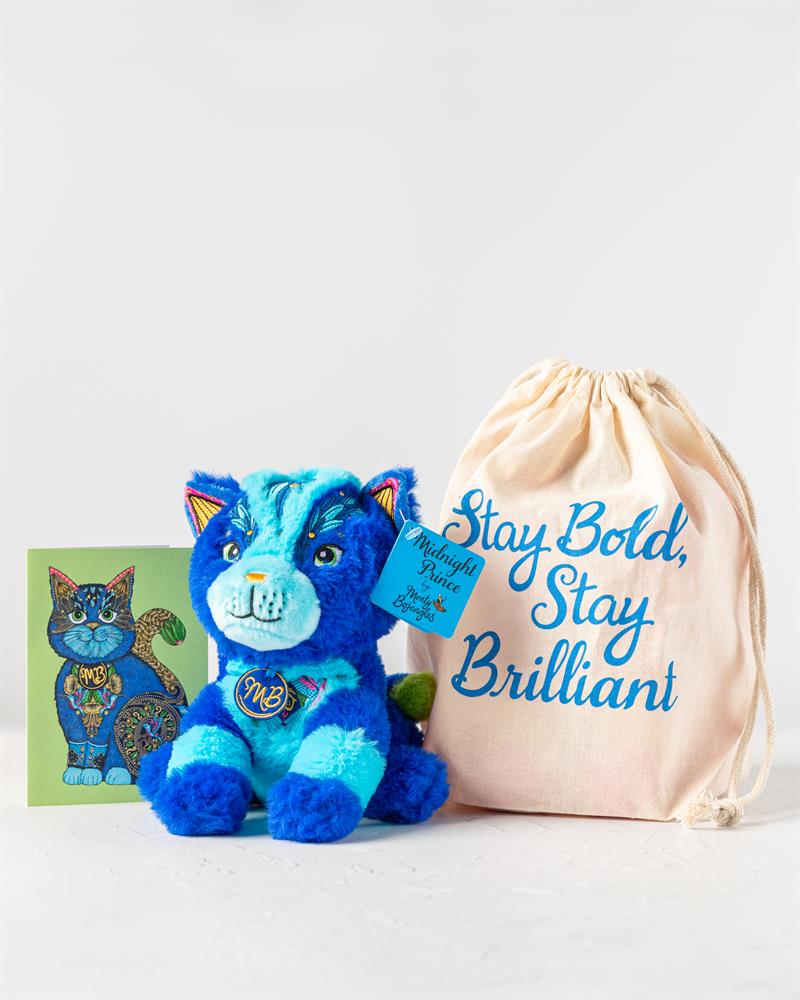 Monty Bojangles Midnight Prince Cat Plush Soft Toy 250g