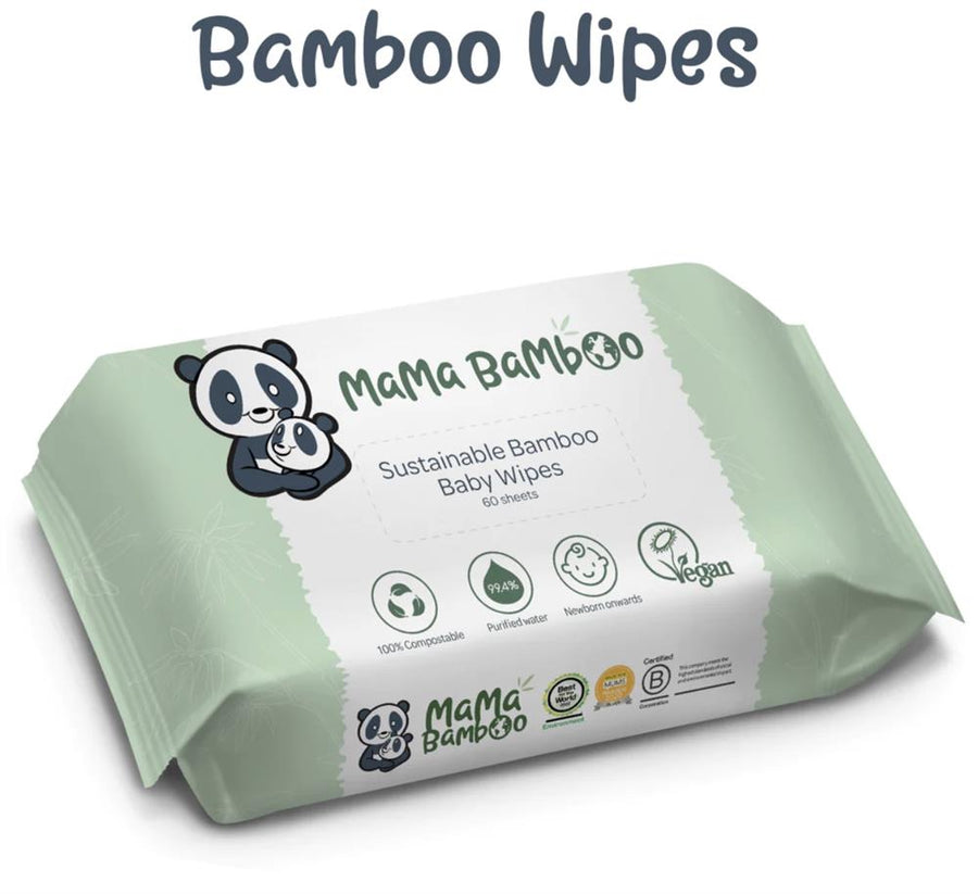 Mama Bamboo Eco Baby Wipes (60 wipes per pack) 360g