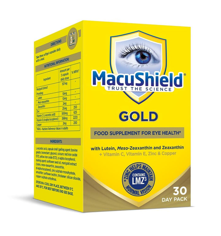 Macushield Gold 90 Capsules. 30 day pack.