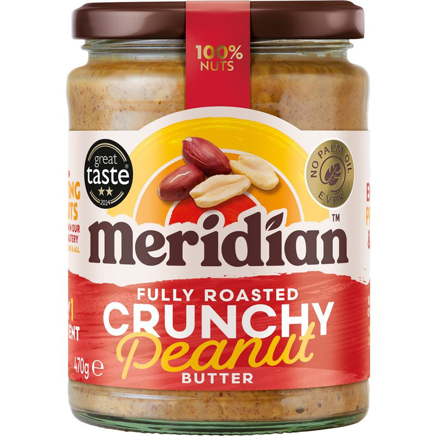 Meridian Crunchy Peanut Butter 100% 470g