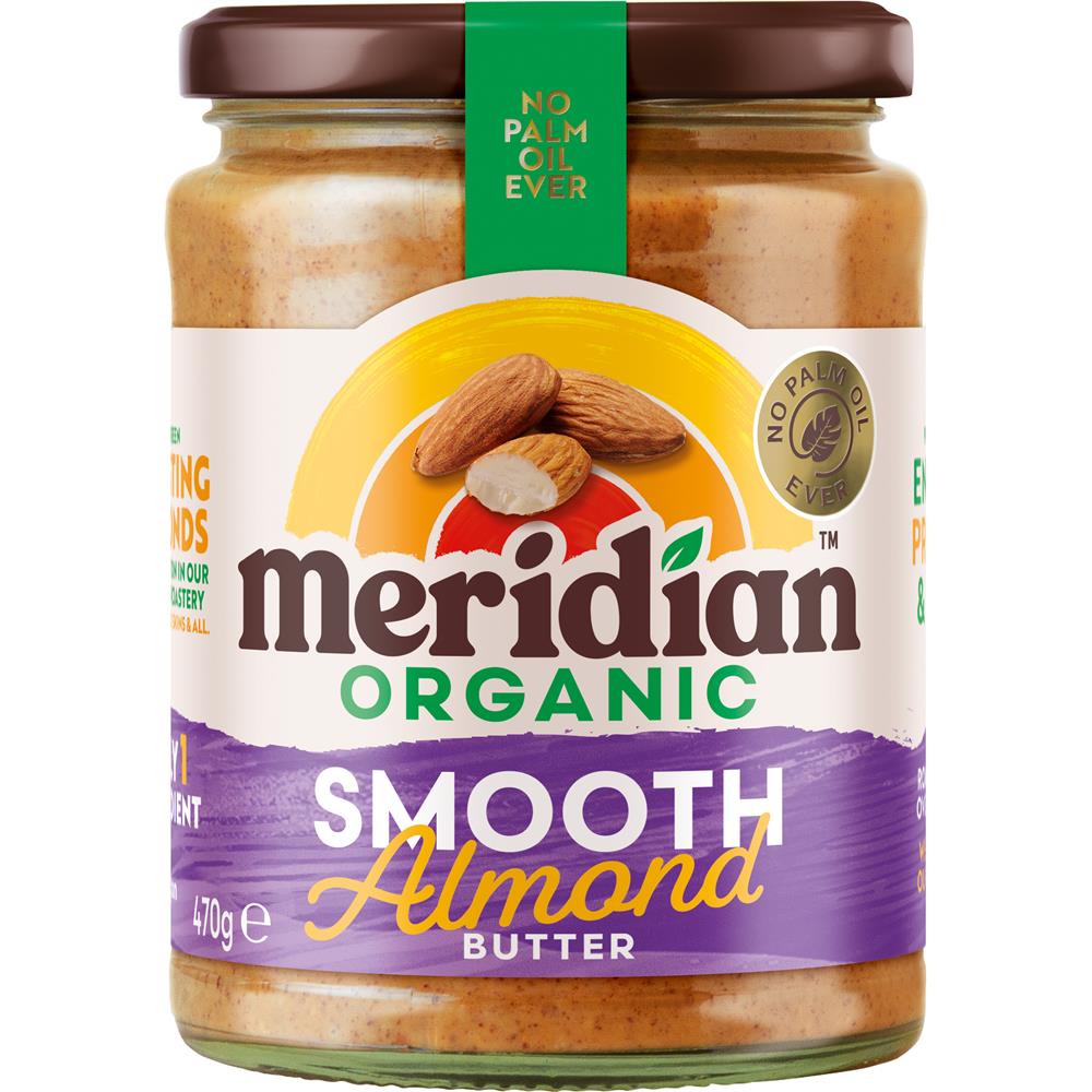 Meridian Organic Smooth Almond Butter 100% (470g)