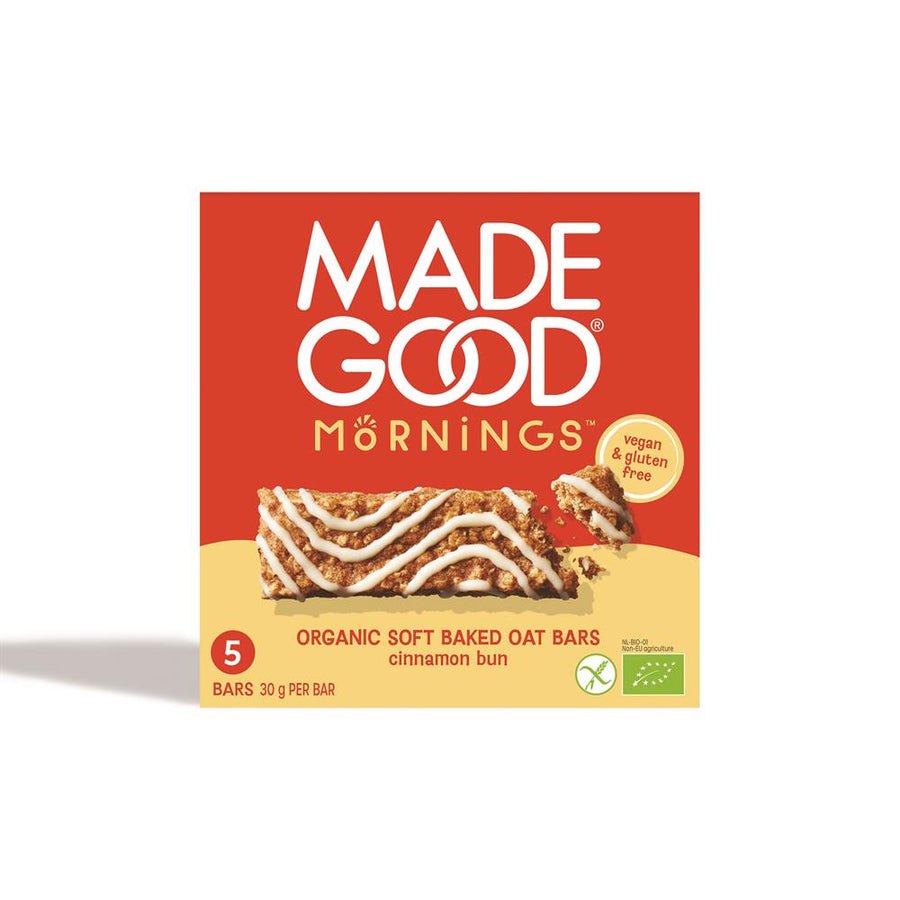 MadeGood Morning Oat Bar Cinnamon Bun 5 x 30g Multipack