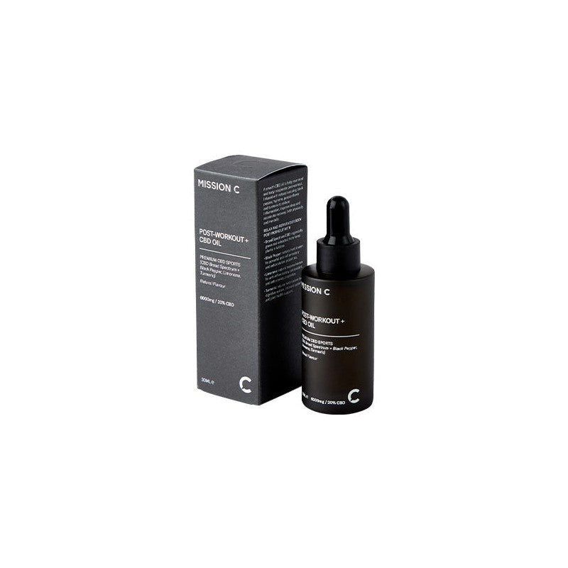 Mission C Post-Workout + 6000mg CBD Oil - 30ml