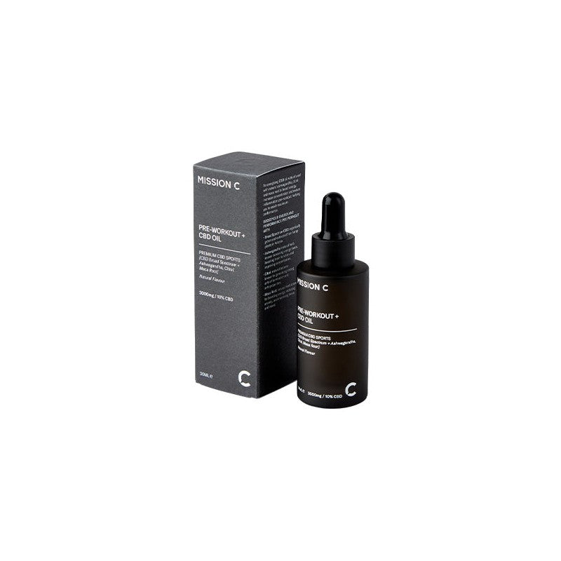 Mission C Pre-Workout + 3000mg CBD Oil - 30ml