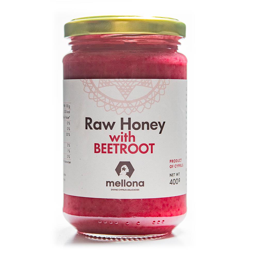 MELLONA Cypriot Raw Honey with Beetroot 400g
