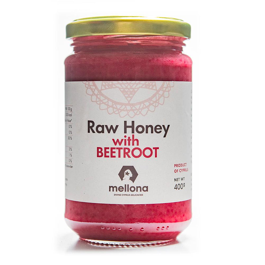 MELLONA Cypriot Raw Honey with Beetroot 400g