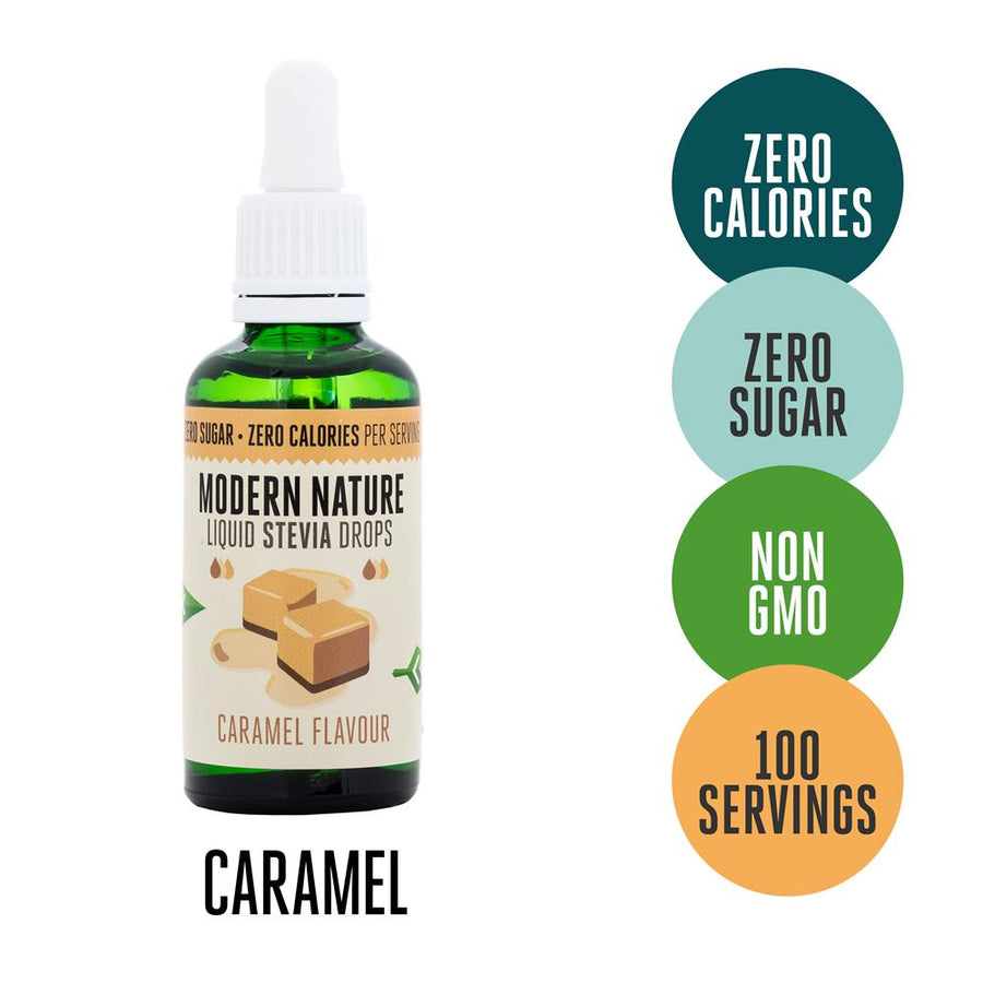 Modern Nature Caramel Stevia Drops Sweetener 50ml