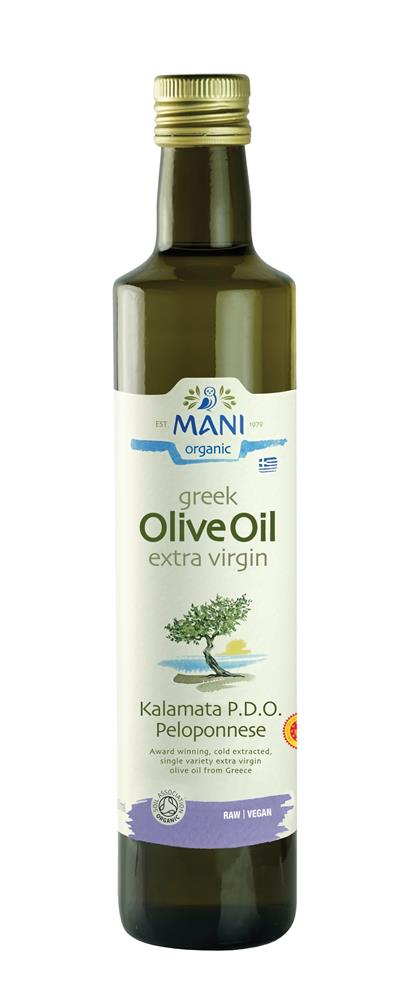 MANI Organic Kalamata Extra Virgin Olive Oil 500ml