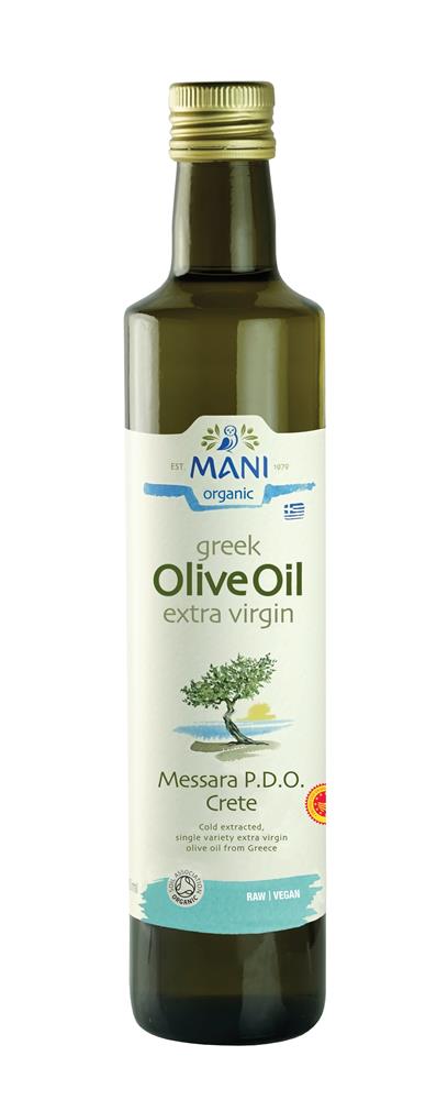 MANI Organic Kalamata Extra Virgin Olive Oil "Messara PDO" 500ml