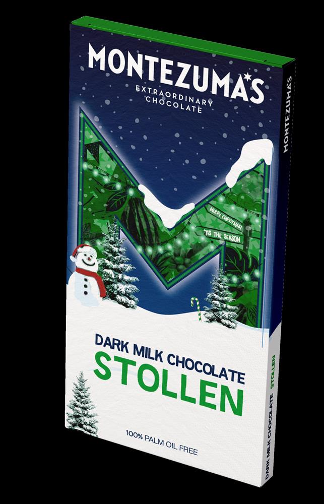 Montezuma's Dark Milk Chocolate Stollen 90g Bar