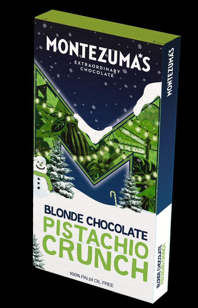 Montezuma's Blonde Chocolate Pistachio Crunch 300g Bar